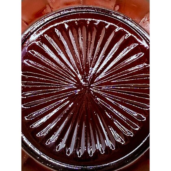 Anchor Hocking Ruby Red Depression Glass Coronation Berry Bowls Set of 4 Vintage - Picture 5 of 8